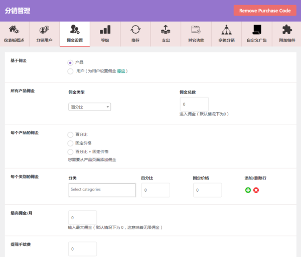 Versión china del complemento de distribución multinivel del programa de afiliados de WordPress y WooCommerce