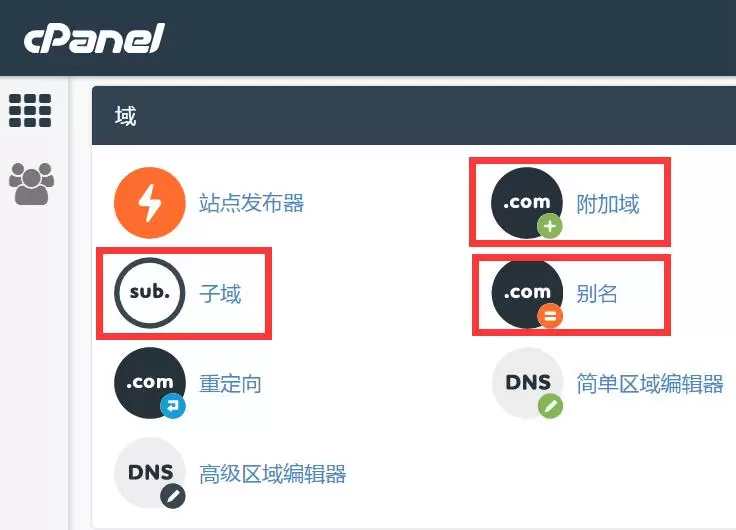 cpanel面板建多网站